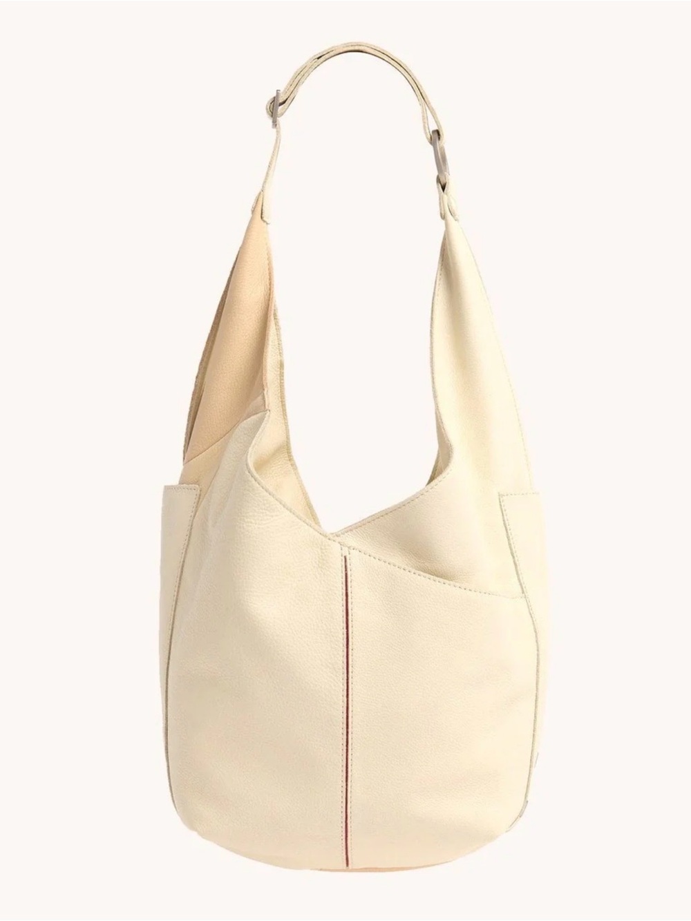 Hammitt Cream and Beige Two-Tone Leather Shoulder Bag - Picture 3 of 13